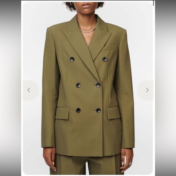 Maria Mcmanus Double-Breasted Blazer lodin green